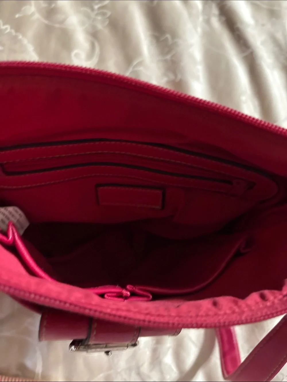Women’s Croft and Barrow Pink Crossbody Bag with Buckle Accent